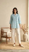 K 1280 By Naisha Cotton Printed Pintucks Ladies Tops 